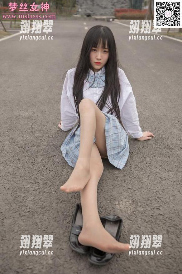 MSLASS梦丝女神 - 黑色校服的魅力——乔儿的免费写真，撩动那些青春的回忆。-翊翔翠
