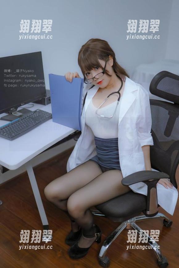 是谁偷了我的心？nyako喵子大魔王女仆高清原图解密！-翊翔翠